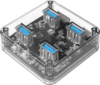 Orico Usb 3.0 Hub Mh4U-U3, 4X Usb3.0, 5Gbps, Διάφανο