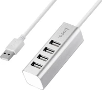 Usb Hub Hoco Hc-Hb1S - Usb 2.0 - 4 Ports - Silver Hc-Hb1S