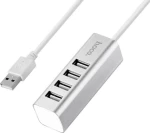Usb Hub Hoco Hc-Hb1S - Usb 2.0 - 4 Ports - Silver Hc-Hb1S