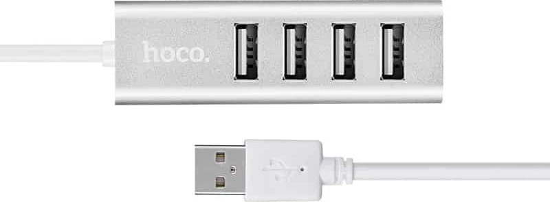 Usb Hub Hoco Hc-Hb1S - Usb 2.0 - 4 Ports - Silver Hc-Hb1S