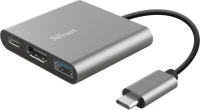 Trust - Dalyx 3-In-1 Multiport Usb-C Adapter#