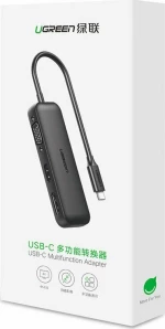 Ugreen Cm260 Adapter Usb-C Σε Hdmi Vga Display Port (Black)