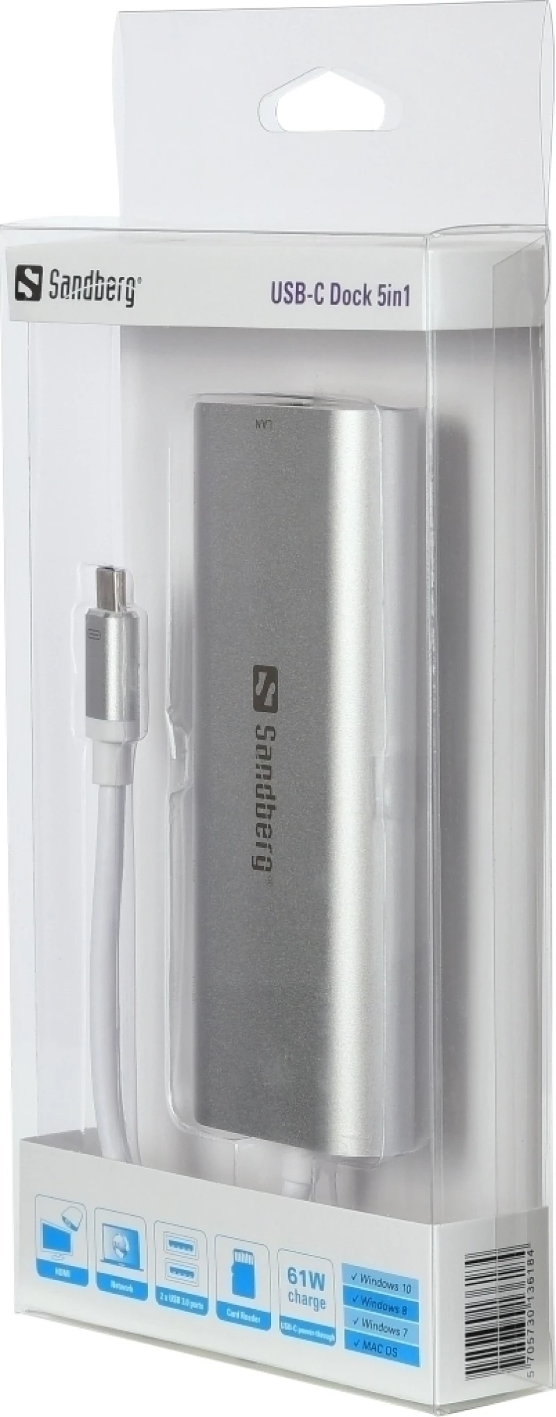 Sandberg USB-C Dock 5in1