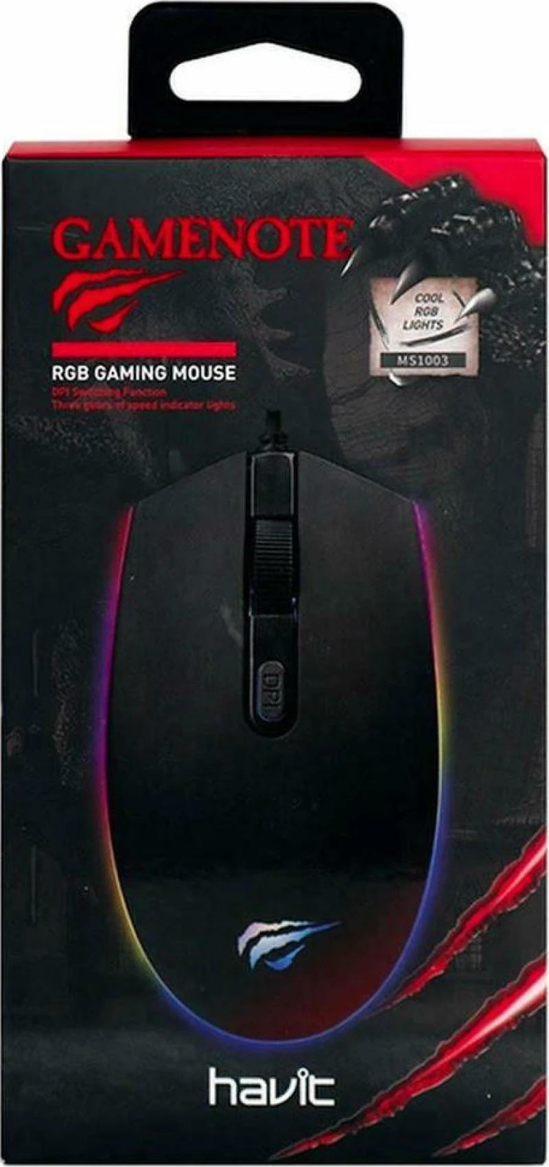 Havit MS1003 RGB Gaming Ποντίκι Μαύρο