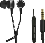 Ακουστικό με μικρόφωνο w/ Zip Cable Μαύρο 14608