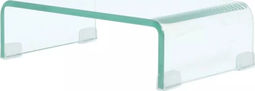 vidaXL Βάση Τηλεόρασης/Οθόνης Διάφανη 40 x 25 x 11 εκ. Γυάλινη