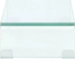 vidaXL Βάση Τηλεόρασης/Οθόνης Διάφανη 40 x 25 x 11 εκ. Γυάλινη