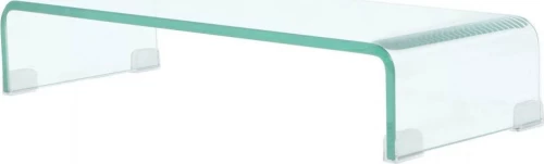 vidaXL Βάση Τηλεόρασης/Οθόνης Διάφανη 60 x 25 x 11 εκ. Γυάλινη