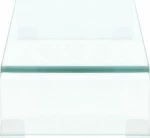 vidaXL Βάση Τηλεόρασης/Οθόνης Διάφανη 60 x 25 x 11 εκ. Γυάλινη