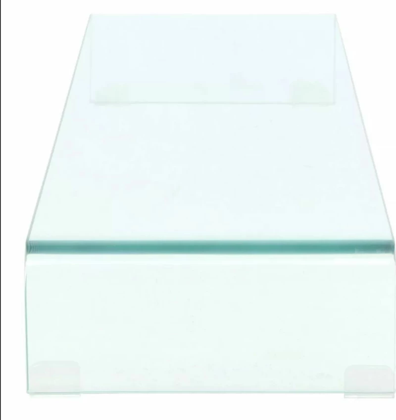 vidaXL Βάση Τηλεόρασης/Οθόνης Διάφανη 100 x 30 x 13 εκ. Γυάλινη