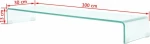 vidaXL Βάση Τηλεόρασης/Οθόνης Διάφανη 100 x 30 x 13 εκ. Γυάλινη