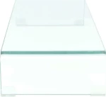 vidaXL Βάση Τηλεόρασης/Οθόνης Διάφανη 80 x 30 x 13 εκ. Γυάλινη