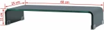 vidaXL Βάση Τηλεόρασης/Οθόνης Μαύρη 60 x 25 x 11 εκ. Γυάλινη