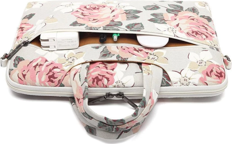 Canvaslife Briefcase Θήκη Τσάντα (Laptop / MacBook Air / Pro) 15"-16" White Rose