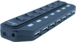 MediaRange Usb Hub 7-Port Usb 2.0 (Black) (MRCS504)