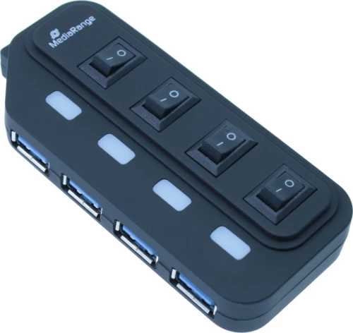 MediaRange Usb Hub 4-Port Usb 3.0 (Black) (MRCS505)