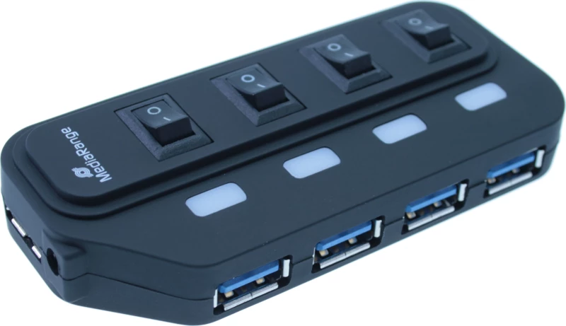 MediaRange Usb Hub 4-Port Usb 3.0 (Black) (MRCS505)