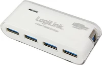 Hub Usb Logilink Ua0171 4 Θέσεων Usb 3.0 White + Psu