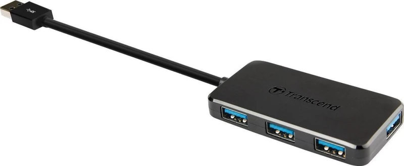 Transcend HUB2 5000 Mbit/s Μαύρος (Μαύρο)