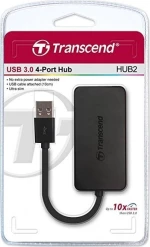 Transcend HUB2 5000 Mbit/s Μαύρος (Μαύρο)