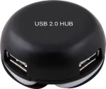 Hub 4 Port Usb 2.0V Black Powertech Pt-166
