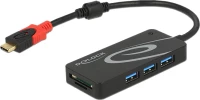 Usb Hub Delock Usb3.1 Typc -> 3X Typa +2X Slot Sd Black