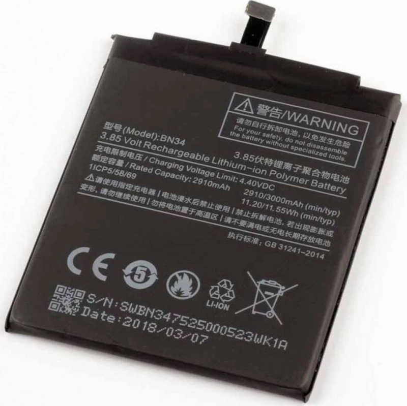 Xiaomi BN34 (Redmi 5A) 3000mAh