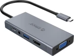 Orico Docking Station Mc-U501P, Usb Type-C, 5-Ports, Γκρι