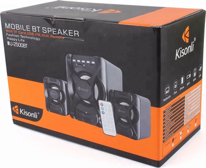 Ηχεία Kisonli U-2500Bt, Bluetooth, 5W+3Wx2 Usb, Μαυρο - 22115
