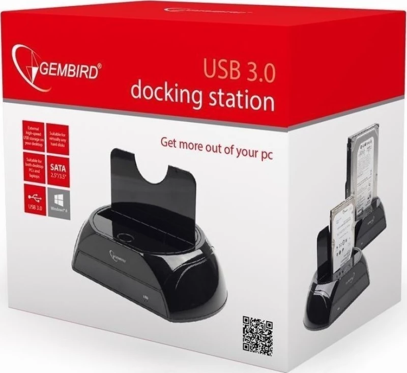 Gembird HD32-U3S-2 storage drive docking station Black