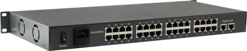 Network Switch Levelone 34X Fe Fgp-3400W380 2Xge 19" 380W 32Xpoe