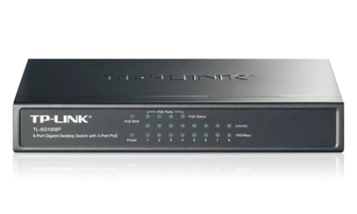 Tp-Link Tl-Sg1008P Μεταγωγέας Δικτύου Gigabit Ethernet (10/100/1000) Γκρι Poe Τροφοδοτικού