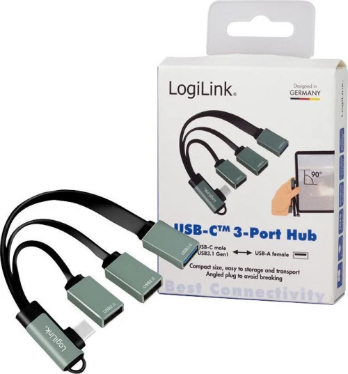 USB Hub LogiLink 3-Port 2xUSB2.0AF + 1xUSB3.0AF