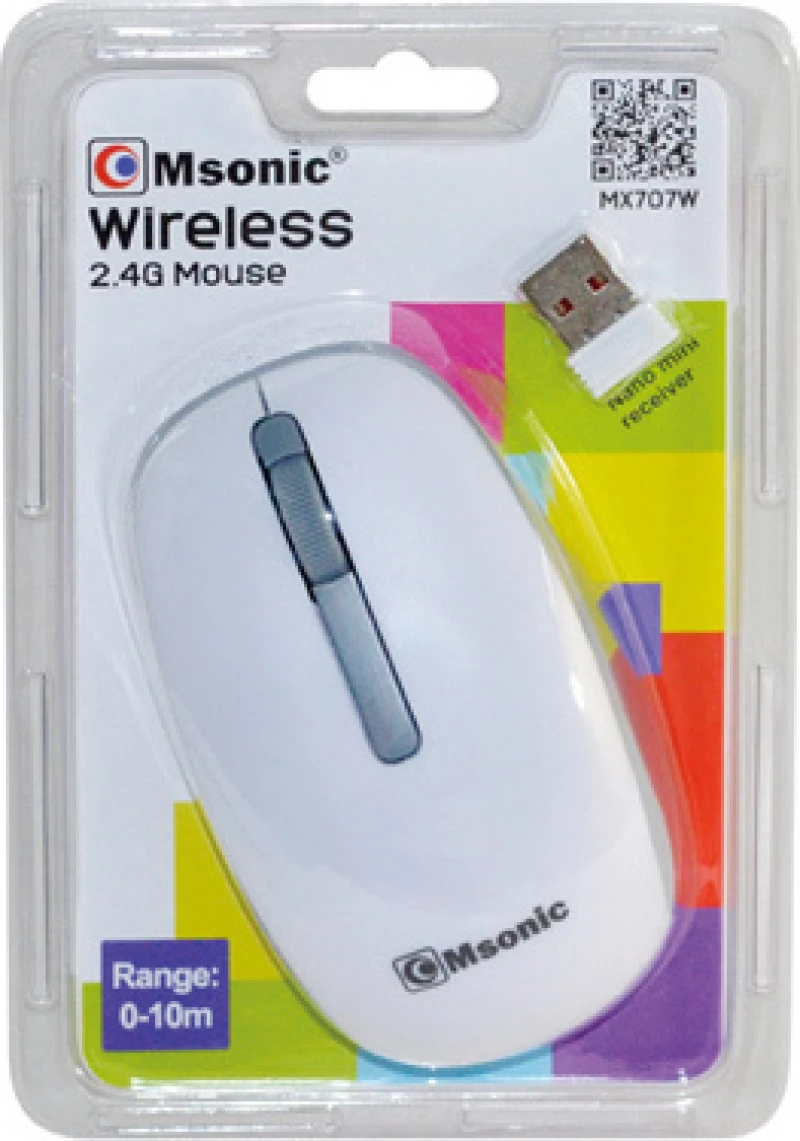 MSonic MX707 Ασύρματο Mini Ποντίκι White