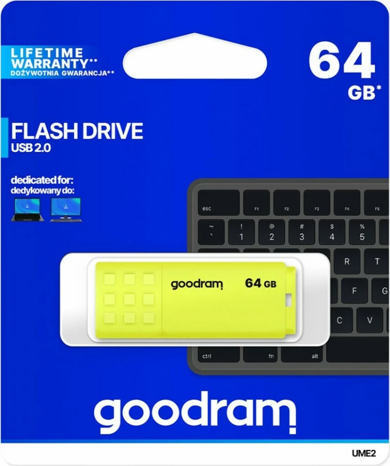 GoodRAM UME2 64GB USB 2.0 Yellow