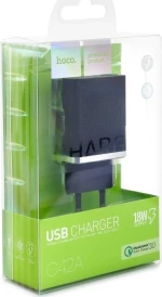 Hoco USB Wall Adapter Μαύρο (C42A)