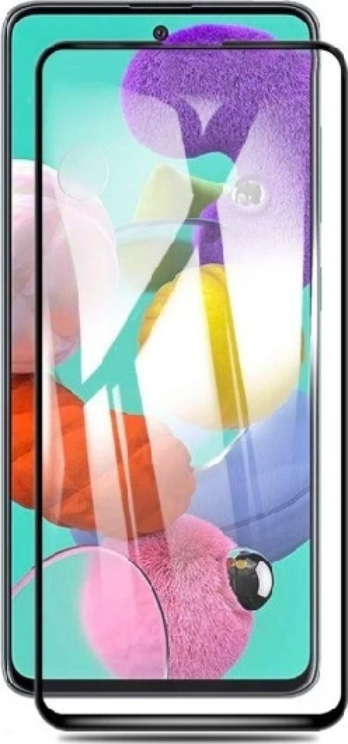 5D Full Face Tempered Glass Μαύρο (Galaxy A51)