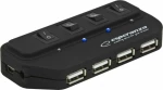 Esperanza EA127 interface hub 480 Mbit/s Black