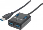 Usb Hub Manhattan Usb 3.0 Black 4 Θυρών