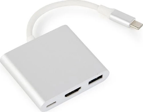 Cablexpert USB type-C multi-adapter Silver