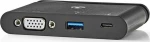 Nedis USB-C/USB 3.0/VGA Hub