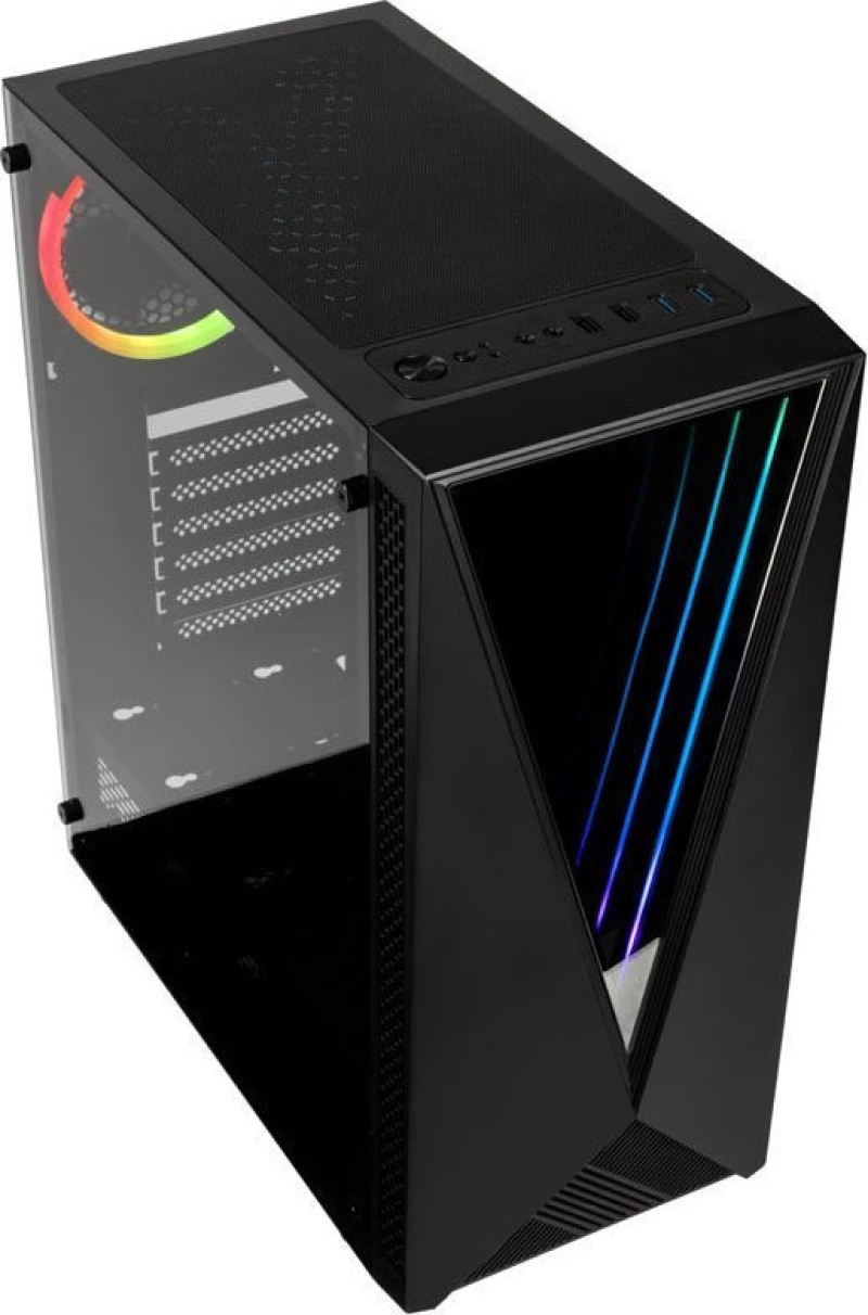 Kolink Void Rgb Midi-Tower - Black - Tempered Glass Window
