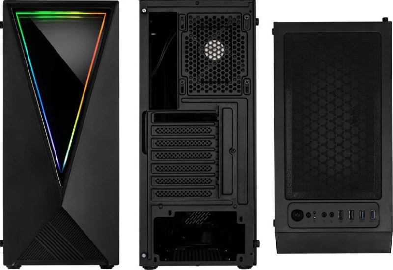 Kolink Void Rgb Midi-Tower - Black - Tempered Glass Window