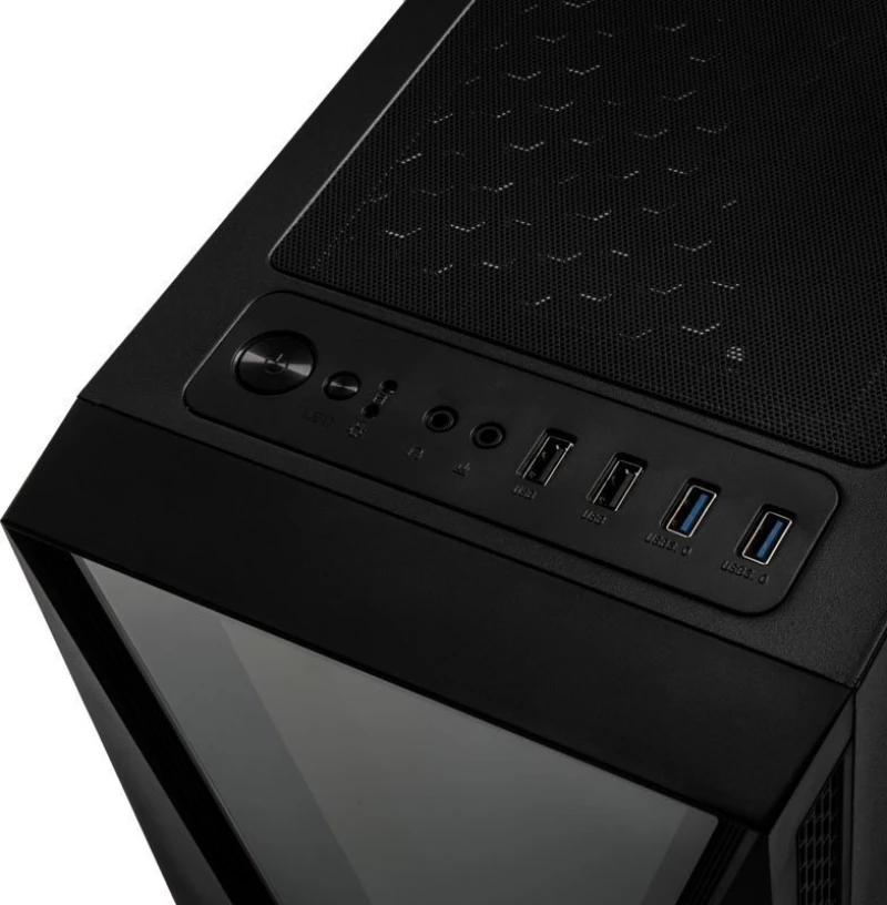 Kolink Void Rgb Midi-Tower - Black - Tempered Glass Window