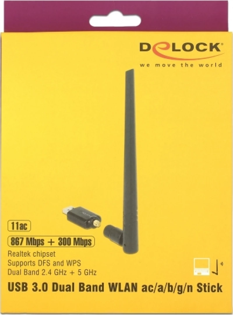 Κεραία Delock WLAN-Stick USB3.0 Dualband 300Mbps