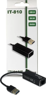 Inter-Tech Argus It-810 Usb 3.0 Rj-45 Μαύρος (Μαύρο)