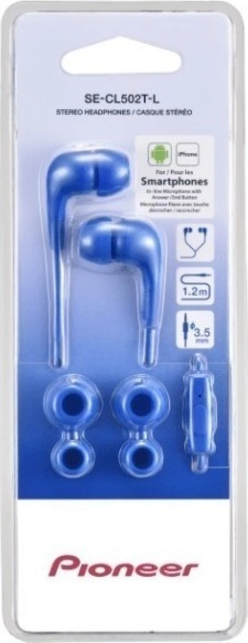 Pioneer SE-CL502T In-ear Handsfree με Βύσμα 3.5mm Μπλε