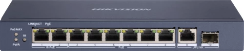 Hikvision Ds-3E0510Hp-E Poe Switch 8 Θέσεων, 2Xhi-Poe, 6Xpoe Και 1Xrj45 Uplinks