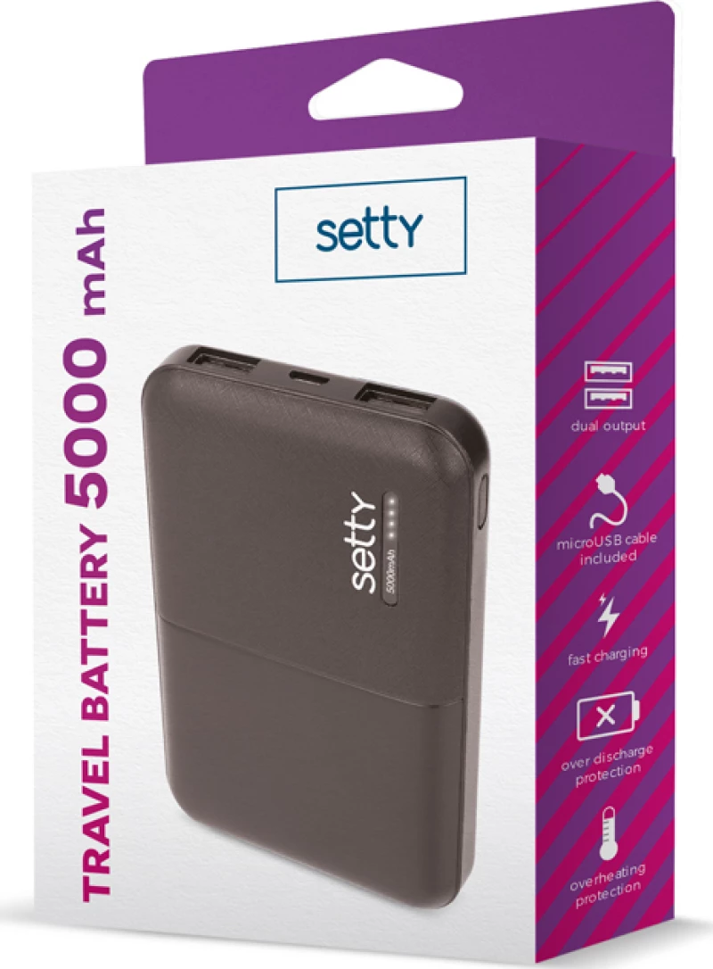 Setty GSM043159 5000mAh Μαύρο