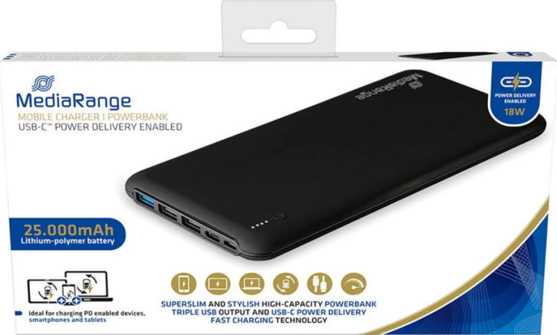 MediaRange MR754 25000mAh Μαύρο